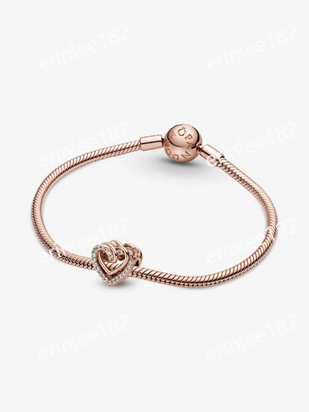 Pandora Sparkling Entwined Hearts Charm